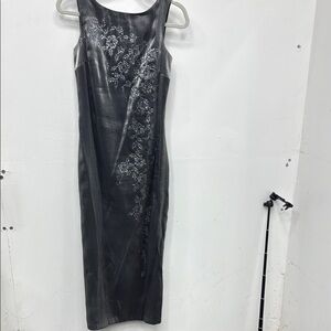 Elegant Silver Floral Dress